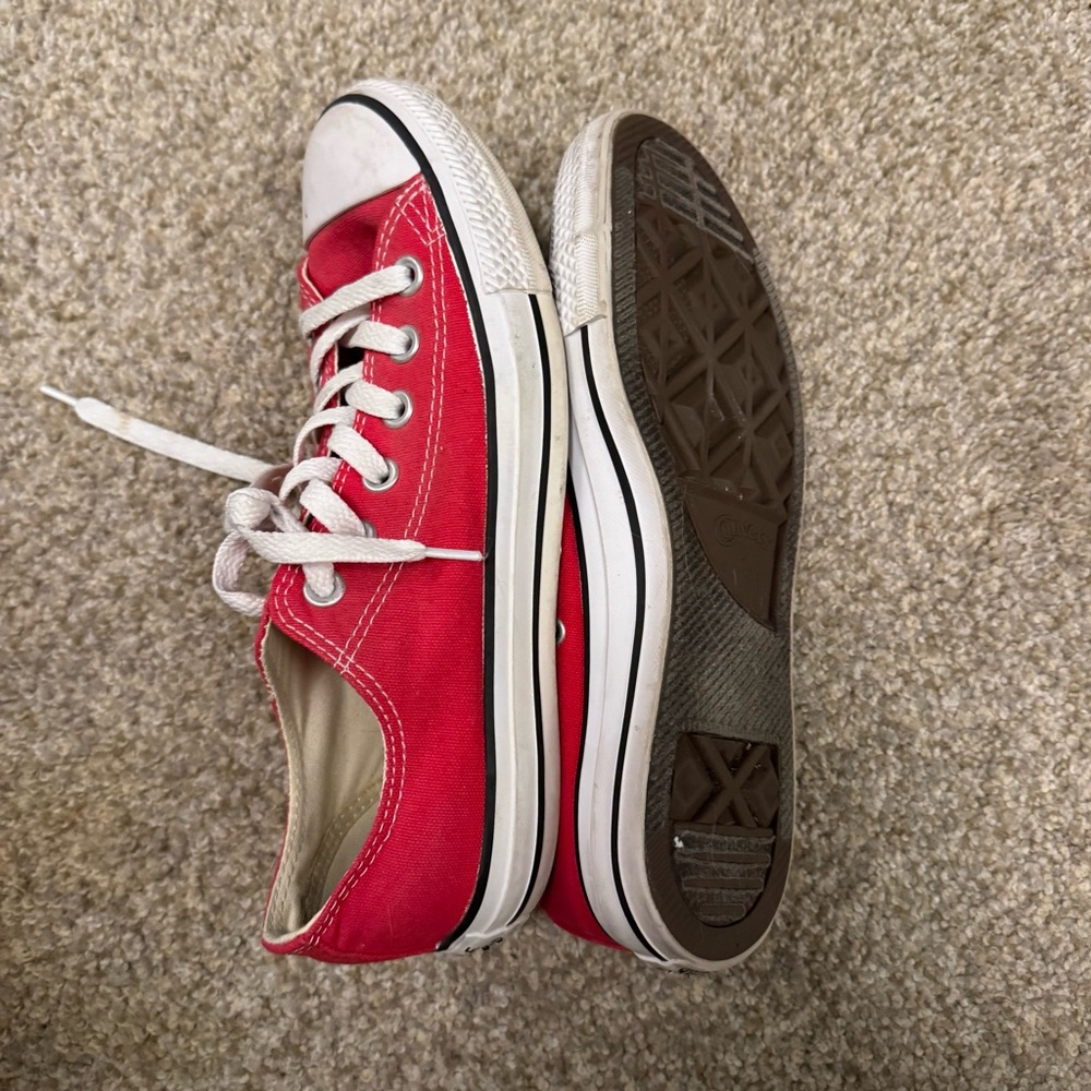 Converse all star red low top sneakers